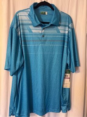 Ben Hogan Men’s Performance Size 2 XL 50/52 Striped Polo shirt. Power Wick.